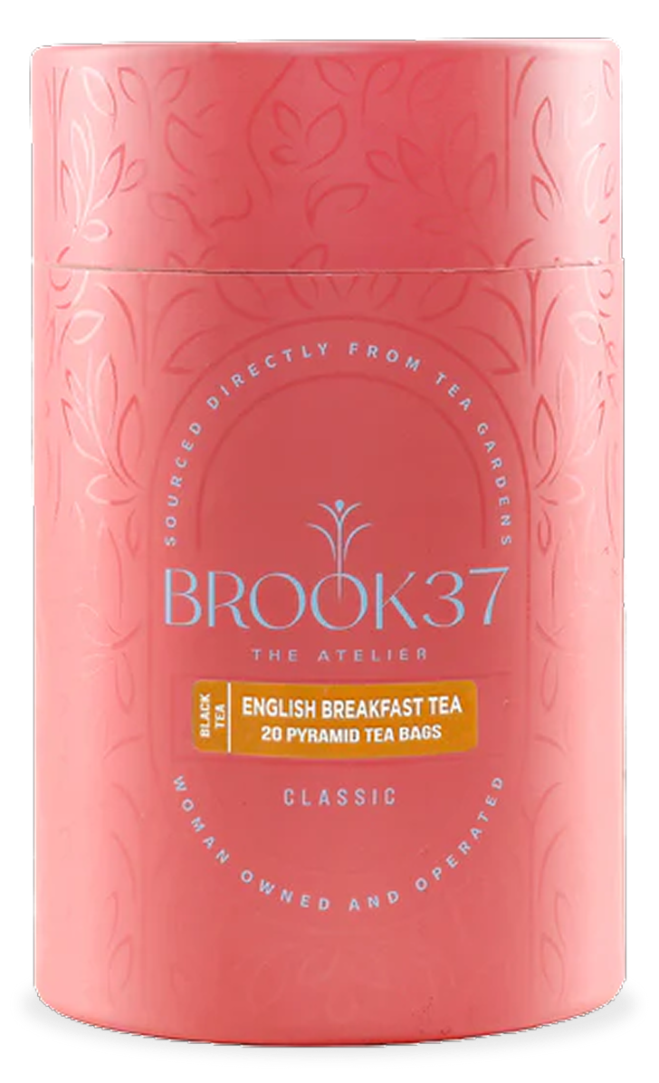 English breakfast tea bags box branding detail Brook37