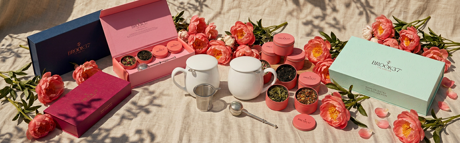 【J B Chatterley & Sons】 ハーフリブのティーセット 3点 Tea Gifts Collection | Luxury Gifts by Brook37 USA