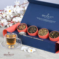 Epicurean tea gift collection open gift box with Darjeeling tea samples Brook37