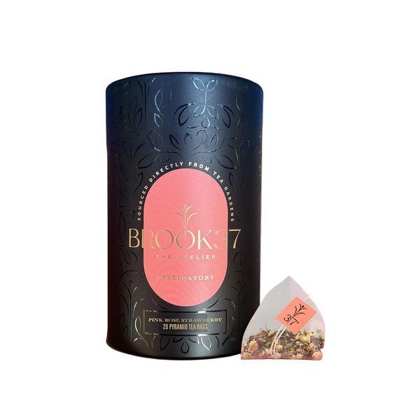 Pink Rose Strawberry Eco – Brook37 Floral & Fruity Caffeine Free Herbal Infusion