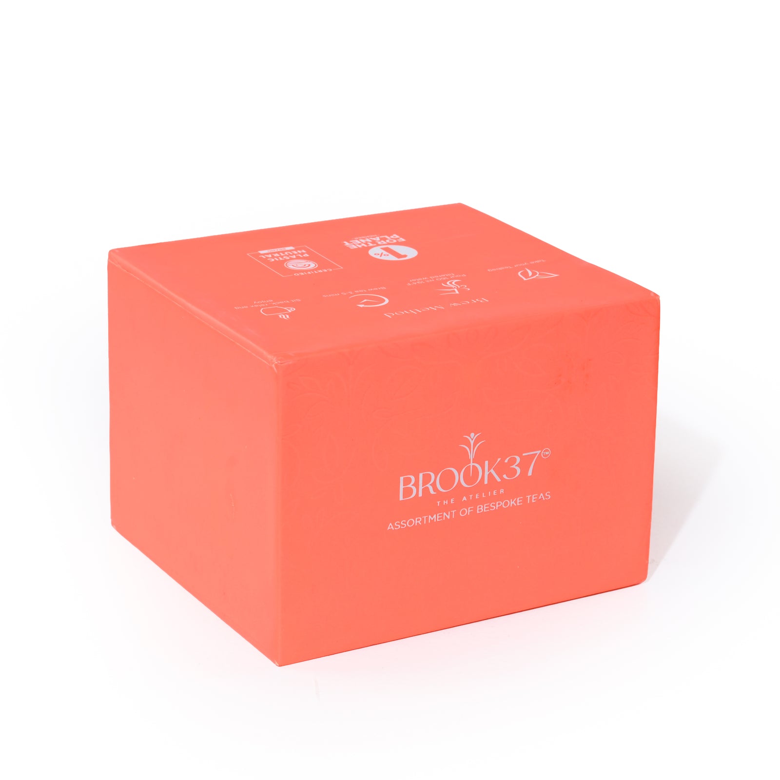 Brook37 Assorted Tea Sampler Box - A Collection of 8 Flavored Tea Blends