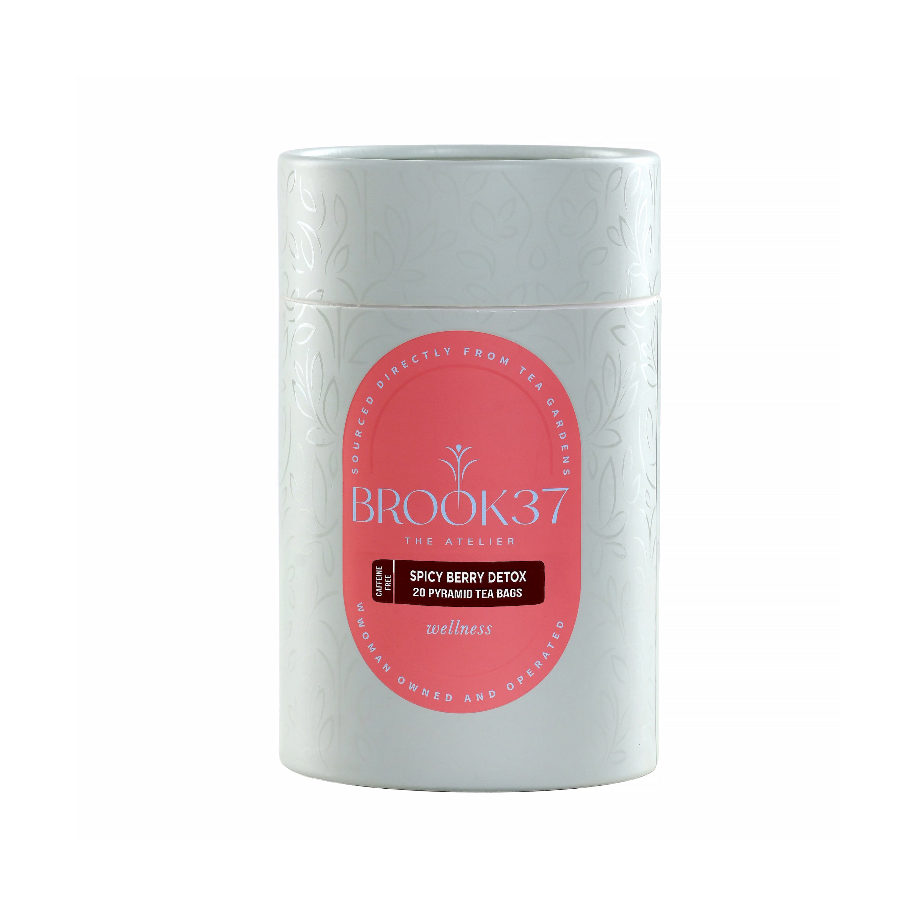 Spicy berry detox herbal wellness tea bags antioxidant rich blend Brook37