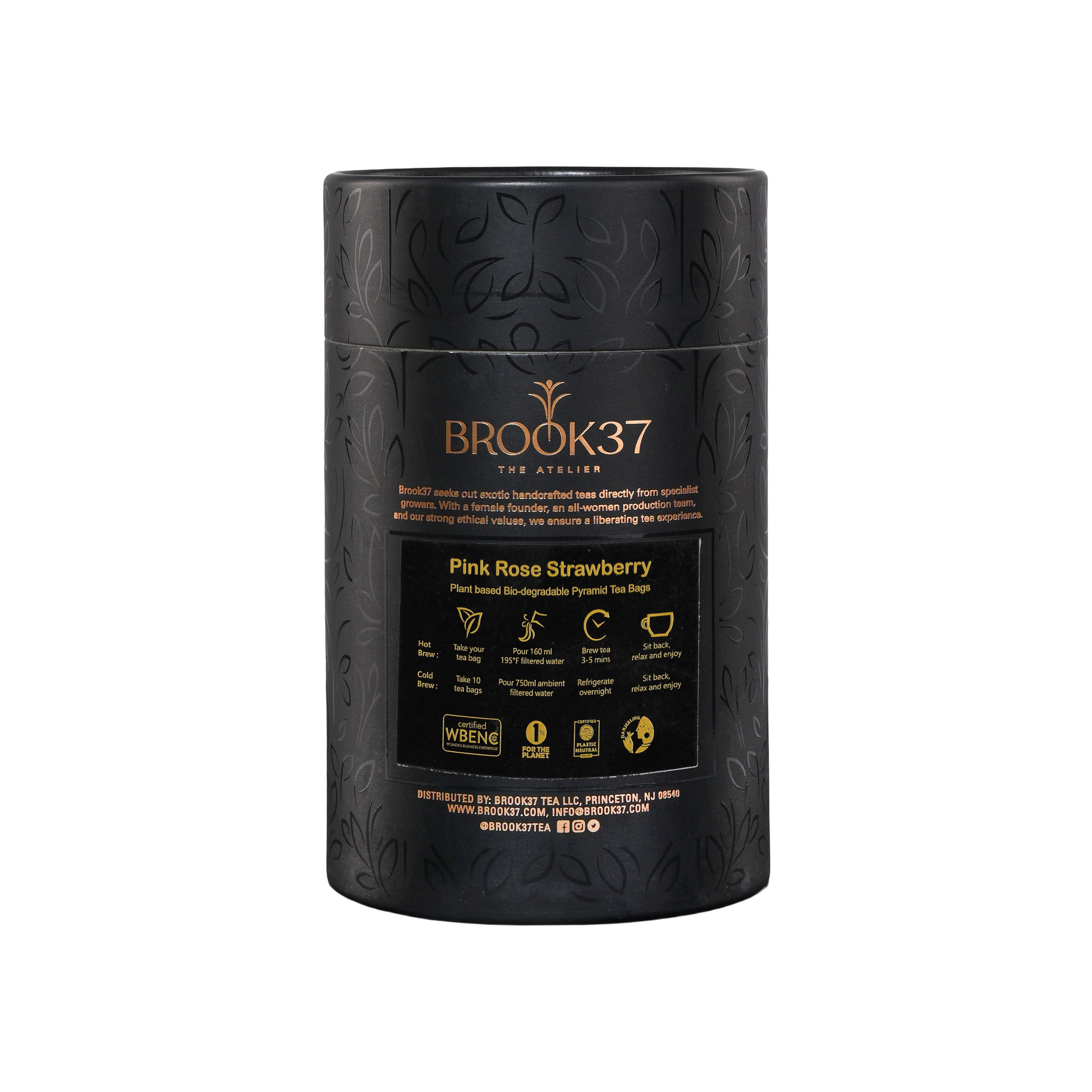 Pink Rose Strawberry ECO | Floral Fruit Herbal Tea | Brook37