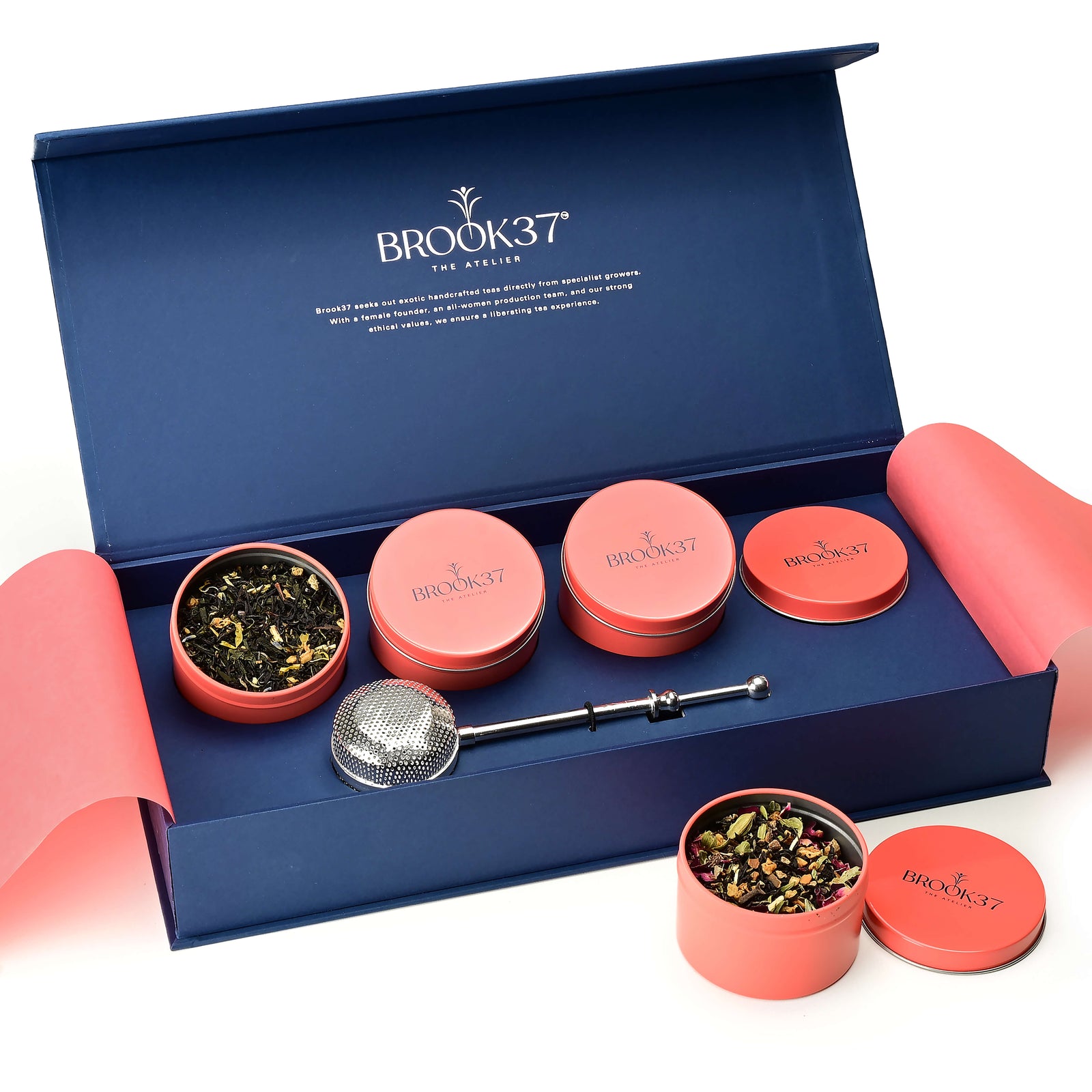 Epicurean tea gift collection open presentation gift box with tea selection Brook37